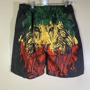 Mr 1991 Inc and Miss Go Lion Rasta Jamaica Hip Hop Y2k Streetwear Boardshorts XL